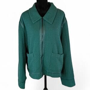 RYEGRASS Women's Warm Winter Coat 3X Cotton Polyester Dark Green Cozy